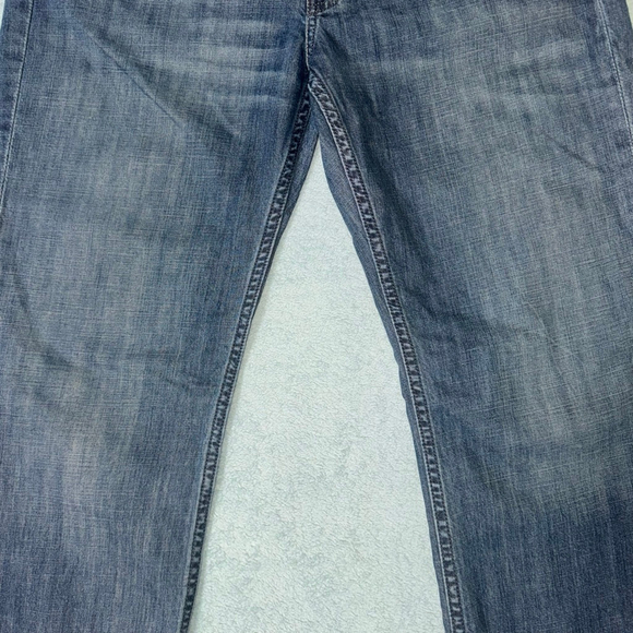 Men's Levi's 514 Straight Jeans Waist 34x32 Medium Washed Wiskered - Picture 4 of 14